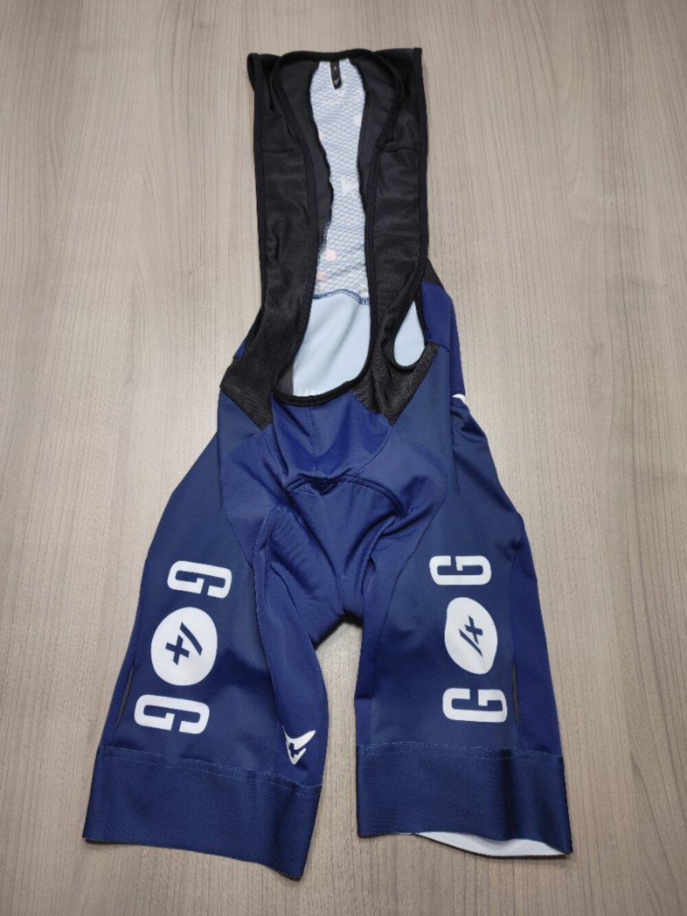 Men's Cuore Silver Cycling Bib Shorts- Dark Blue- Size S